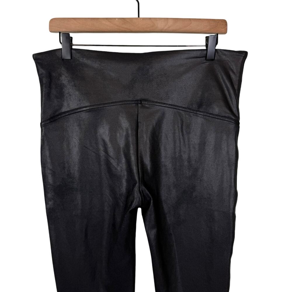 Spanx NWT SPANXshape Faux Leather Black High Waist Tummy Control Leggings - Picture 6 of 11